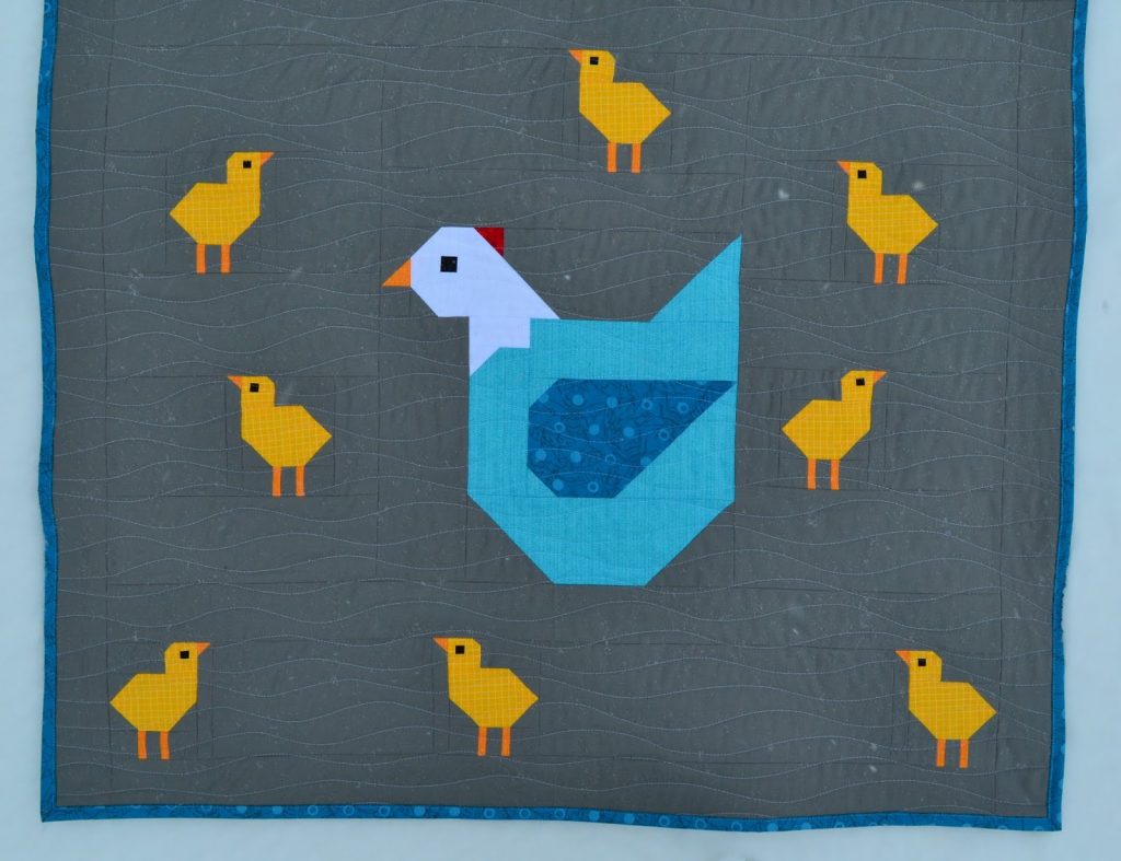 Pigs in a Blanket with Hen and Chicks PDF Quilt Pattern Instant Download