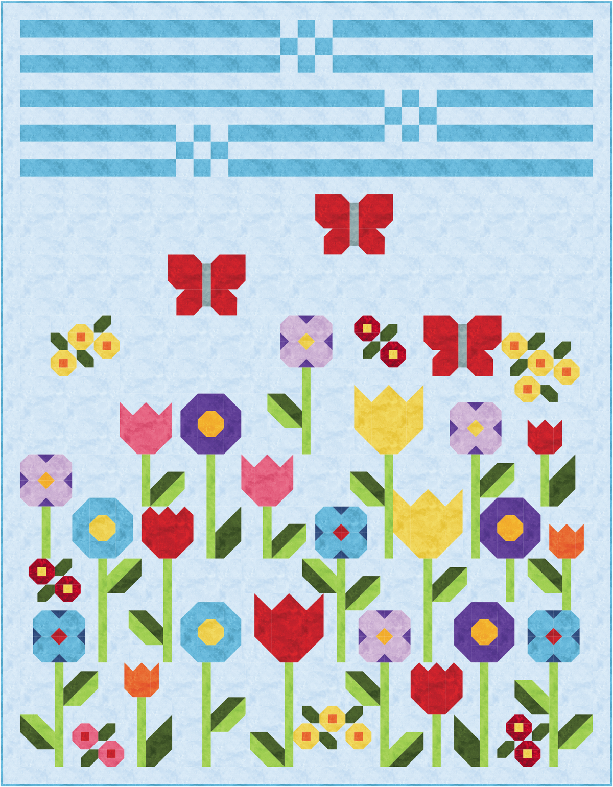 Flowers PDF Quilt Pattern Instant Download – Sew Fresh Quilts