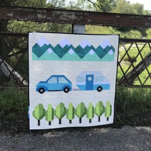 Caravan Camping Modern Quilt ready to ship within CANADA