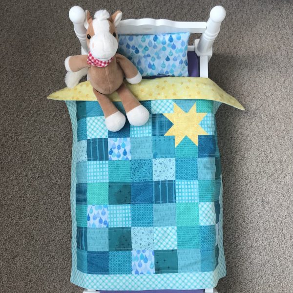 {Another} Modern Patchwork Doll Quilt