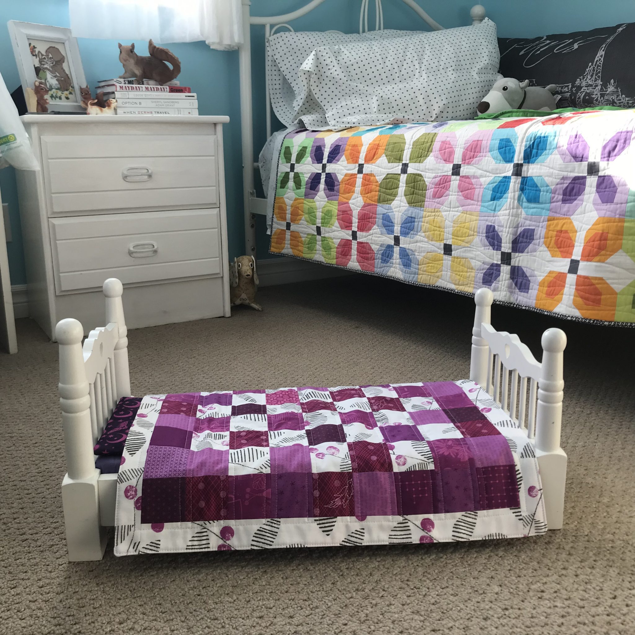 Modern Patchwork Doll Quilt