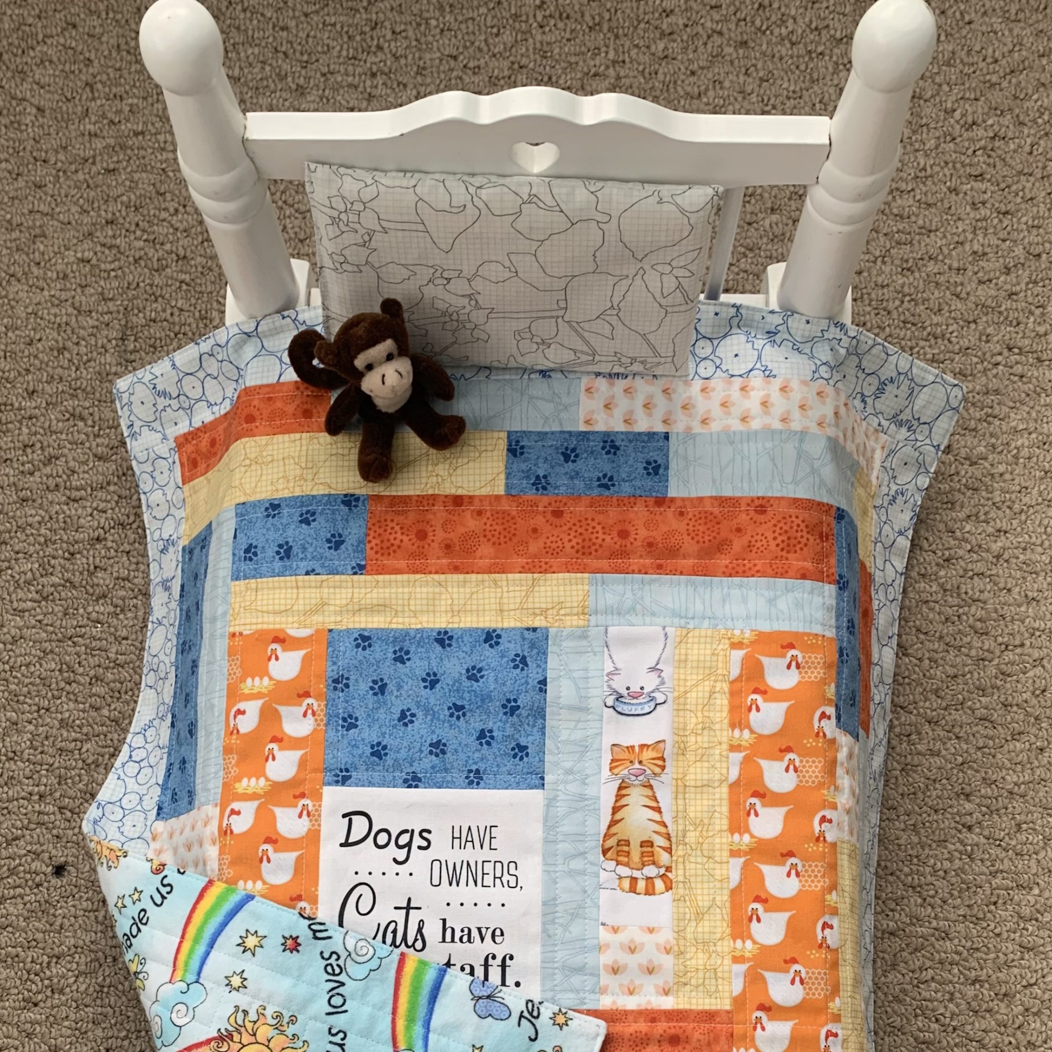 {Yet Another} Modern Patchwork Doll Quilt