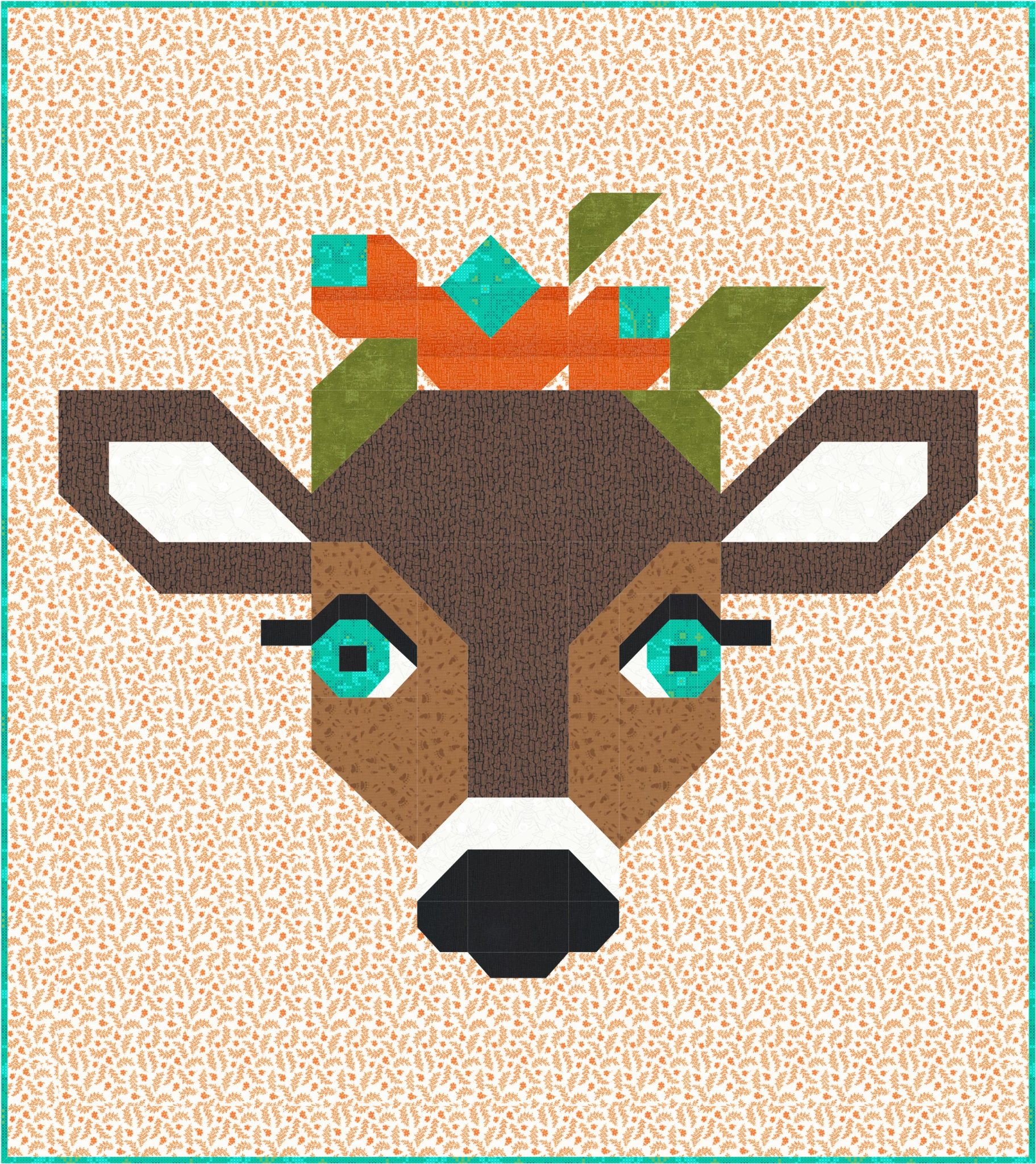 Baby Animals Deer PDF Quilt Pattern Instant Download