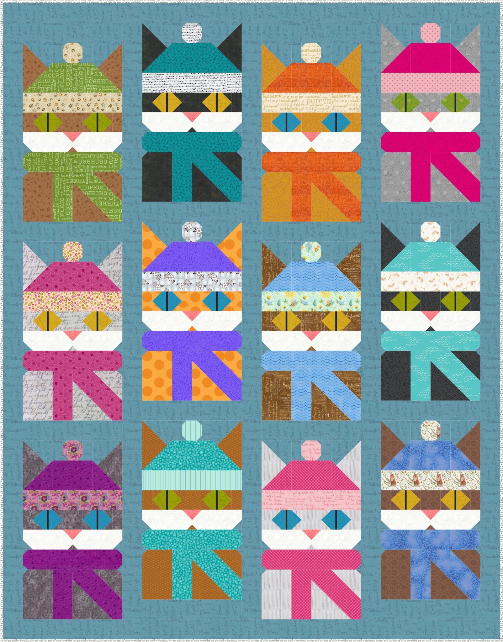 Cats in Hats – PDF Quilt Pattern Instant Download – Sew Fresh Quilts