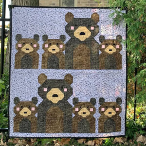 Bear With Me Modern Quilt ready to ship within CANADA
