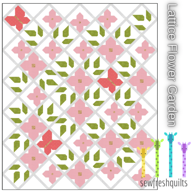 Lattice Flower Garden – PDF Quilt Pattern Instant Download – Sew Fresh ...