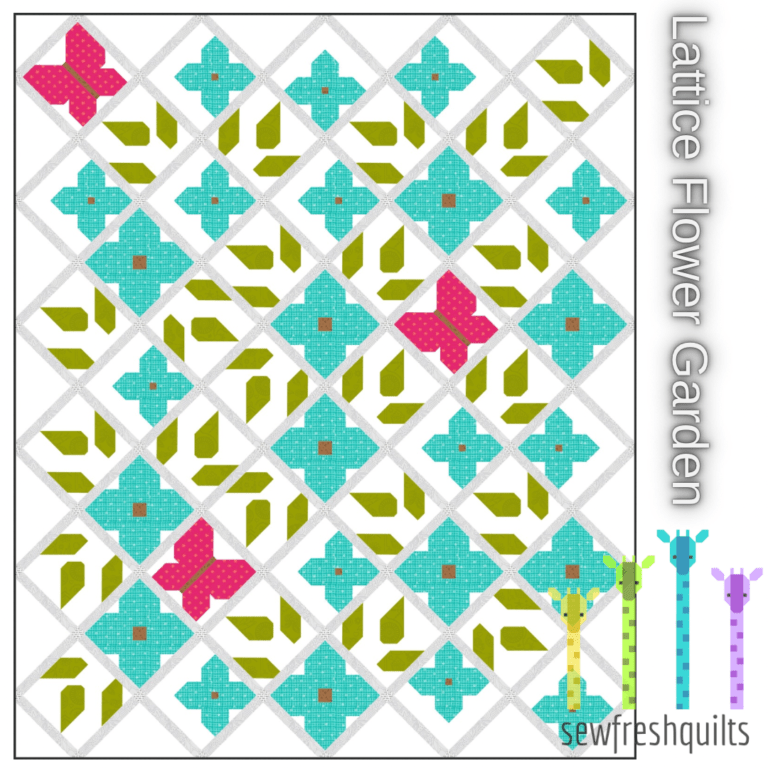 Lattice Flower Garden – PDF Quilt Pattern Instant Download – Sew Fresh ...