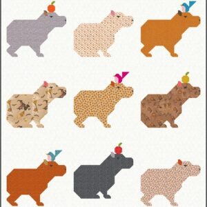 Capybaras - PDF Quilt Pattern Instant Download