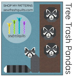 TREE Red Pandas & Trash Pandas - PDF Quilt Pattern Instant Download