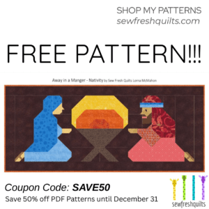 Away in a Manger - Nativity - PDF Quilt Pattern Instant Download