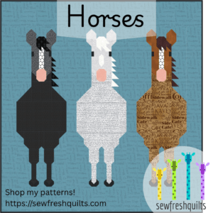 Horses - PDF Quilt Pattern Instant Download