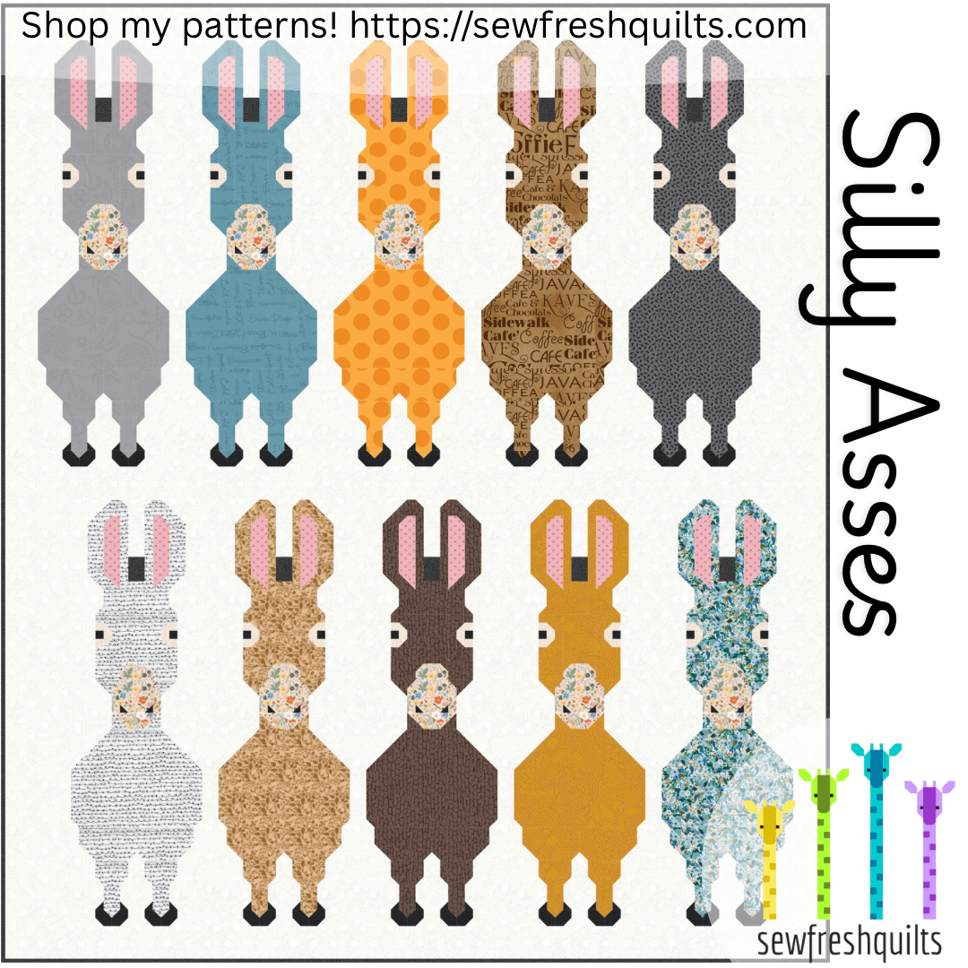 Silly Asses Donkey - PDF Quilt Pattern Instant Download - Image 2