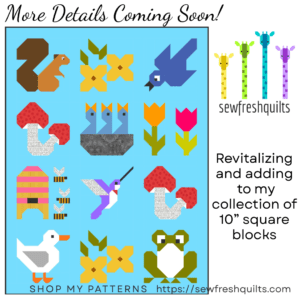 10 Garden 10” Blocks - PDF Quilt Pattern Instant Download