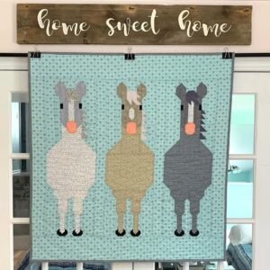 Horses Modern Quilt ready to ship within CANADA