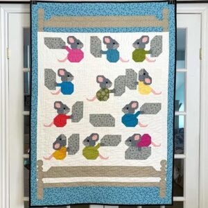 Pillow Fight Mouse Bed Quilt ready to ship within CANADA