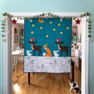 Starry Night Modern Christmas Quilt ready to ship within CANADA