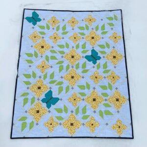 Lattice Flower Garden Modern Quilt ready to ship within CANADA