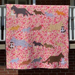 Barn Cats and Kittens Modern Quilt ready to ship within CANADA