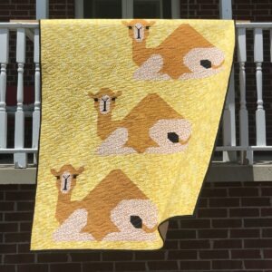 Ship of the Desert Camels Modern Quilt ready to ship within CANADA