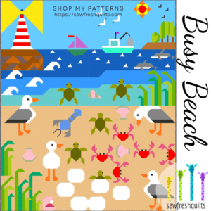 Busy Beach - PDF Quilt Pattern Instant Download
