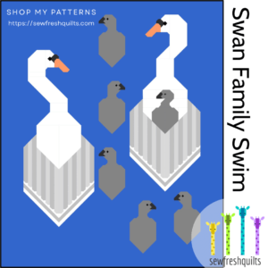 Swans Family Swim - PDF Quilt Pattern Instant Download