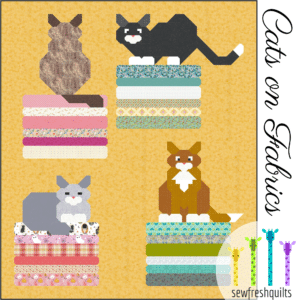 Cats on Fabrics - PDF Quilt Pattern Instant Download